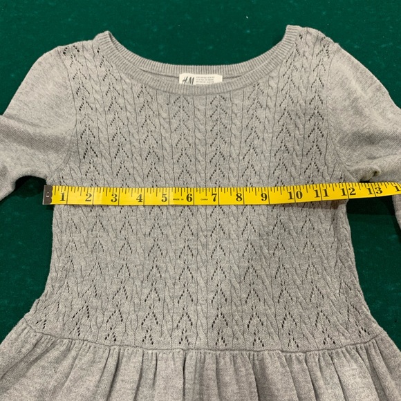 ๐ง๐ผ Girls H&M Gray Knit Sweater Dress size 8-10Y - Picture 8 of 8